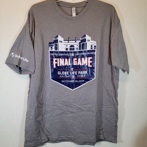 Texas Rangers XL Final Game Globe Life Park 2019 T Tee Shirt ICE Heather Gray